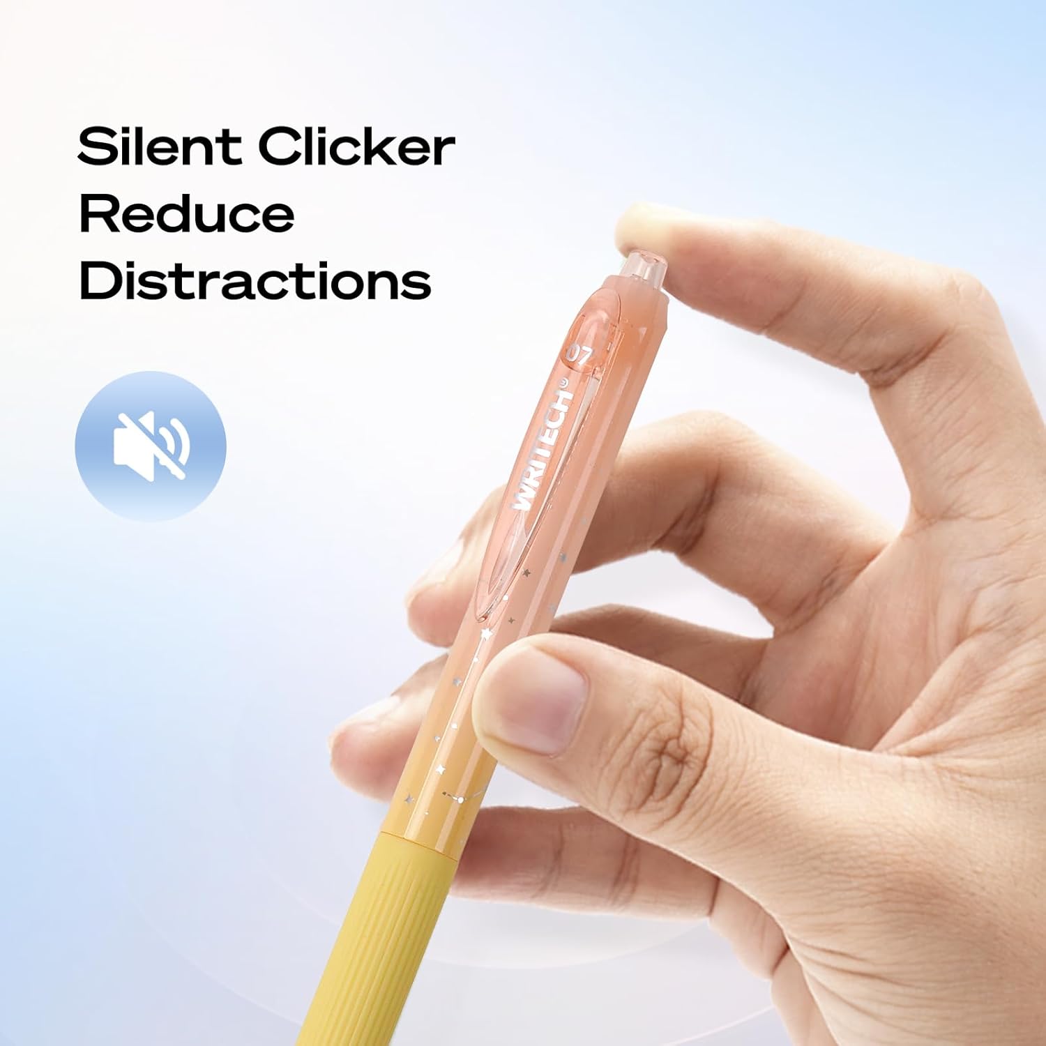 WRITECH Gel Pens Fine Point: Nebula Pen Set 0.7mm Black Ink Retractabl