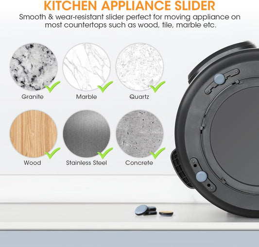 Aieve Appliance Sliders, 8 Pcs Small Appliance Slider for Countertop, Self Adhesive Home Finds Caster Wheels Rollers, Kitchen Must Have Gadgets for Stand Mixers, Coffee Makers, Air Fryers