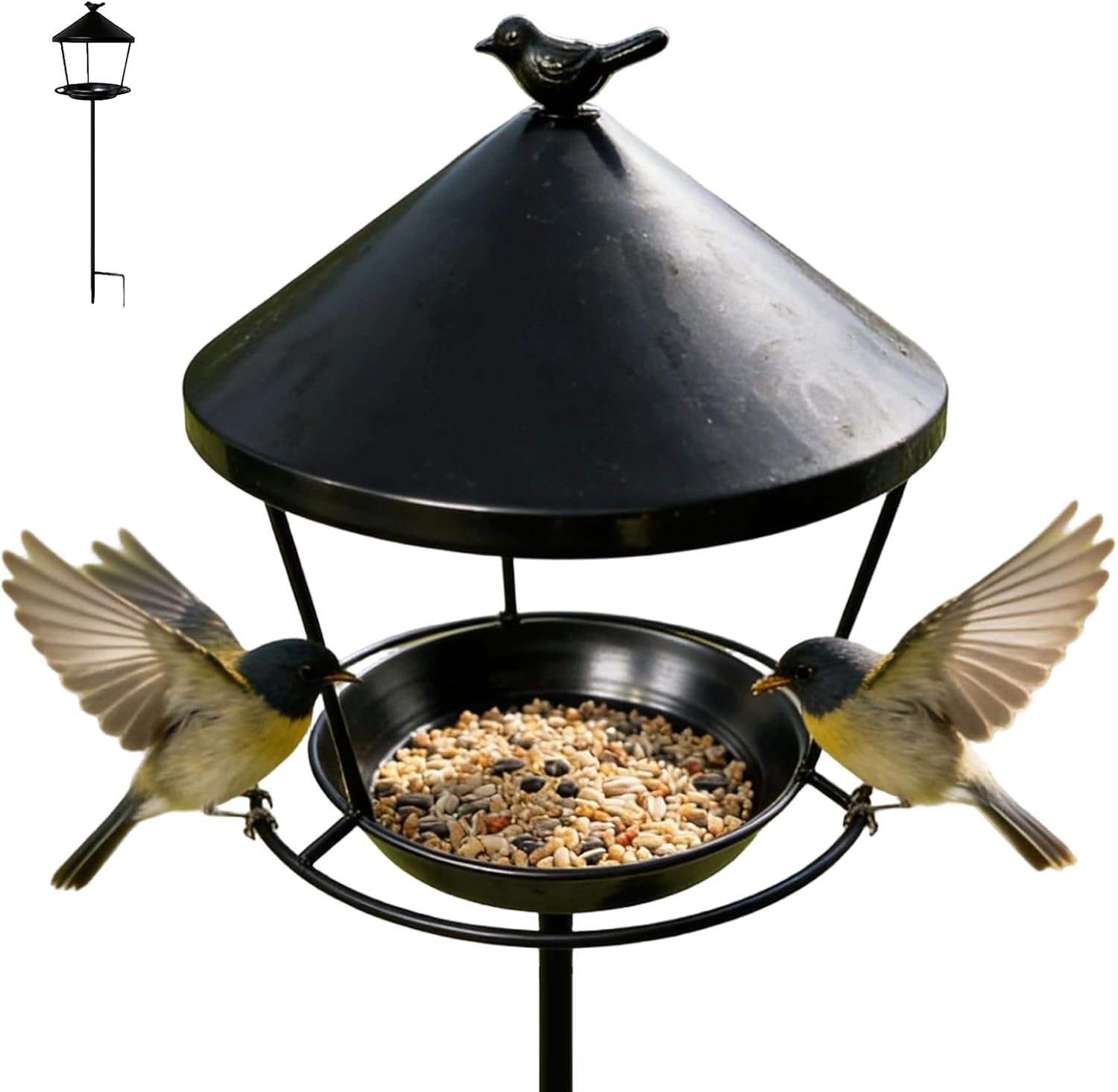 Standing Bird Feeder - Anti-Waste Spill Guard Wild Feeding Station,Sta