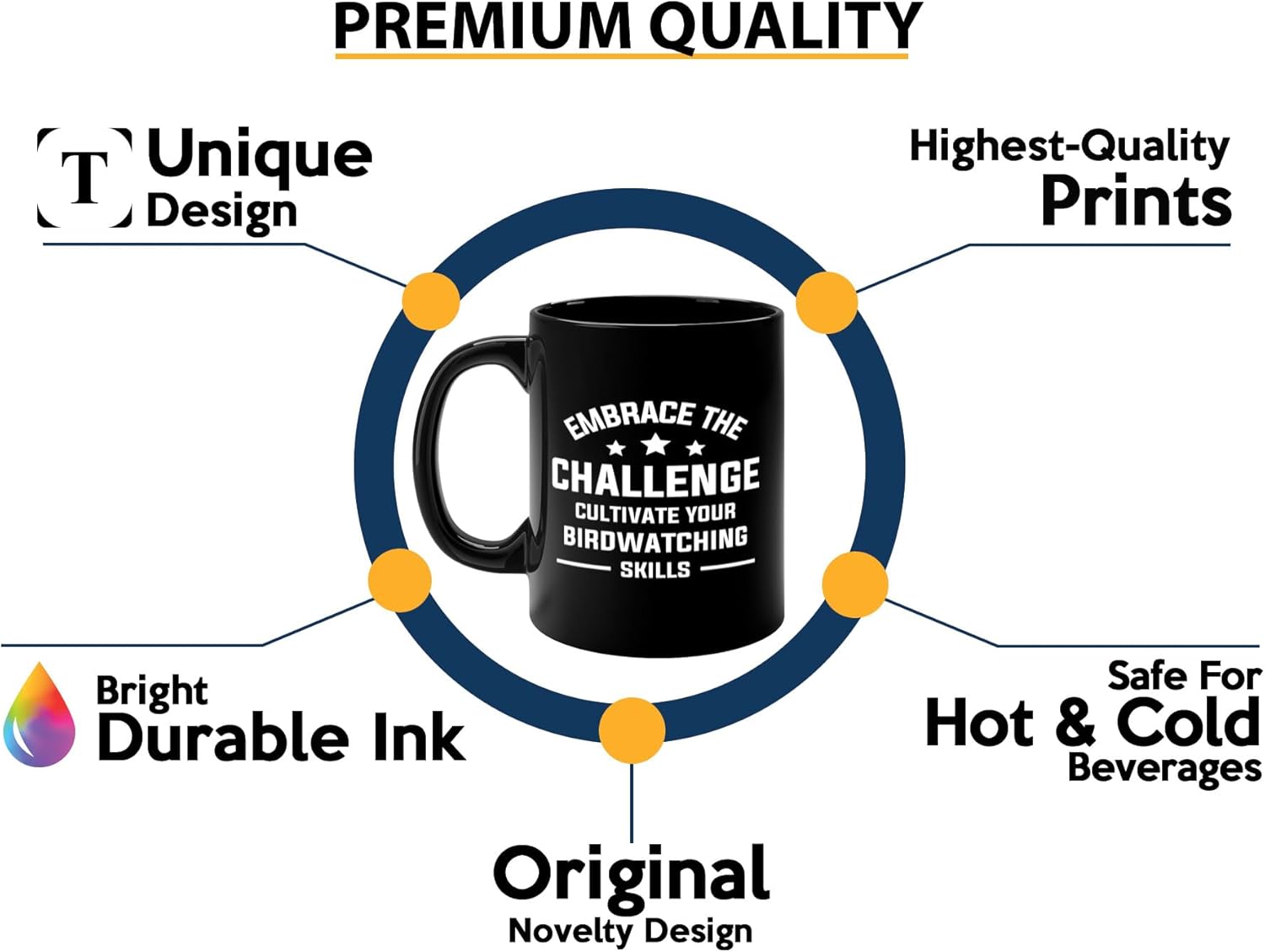 Hobby Coffee Mug 11oz Black -Birdwatching Skills - Bird Feeder Backyar