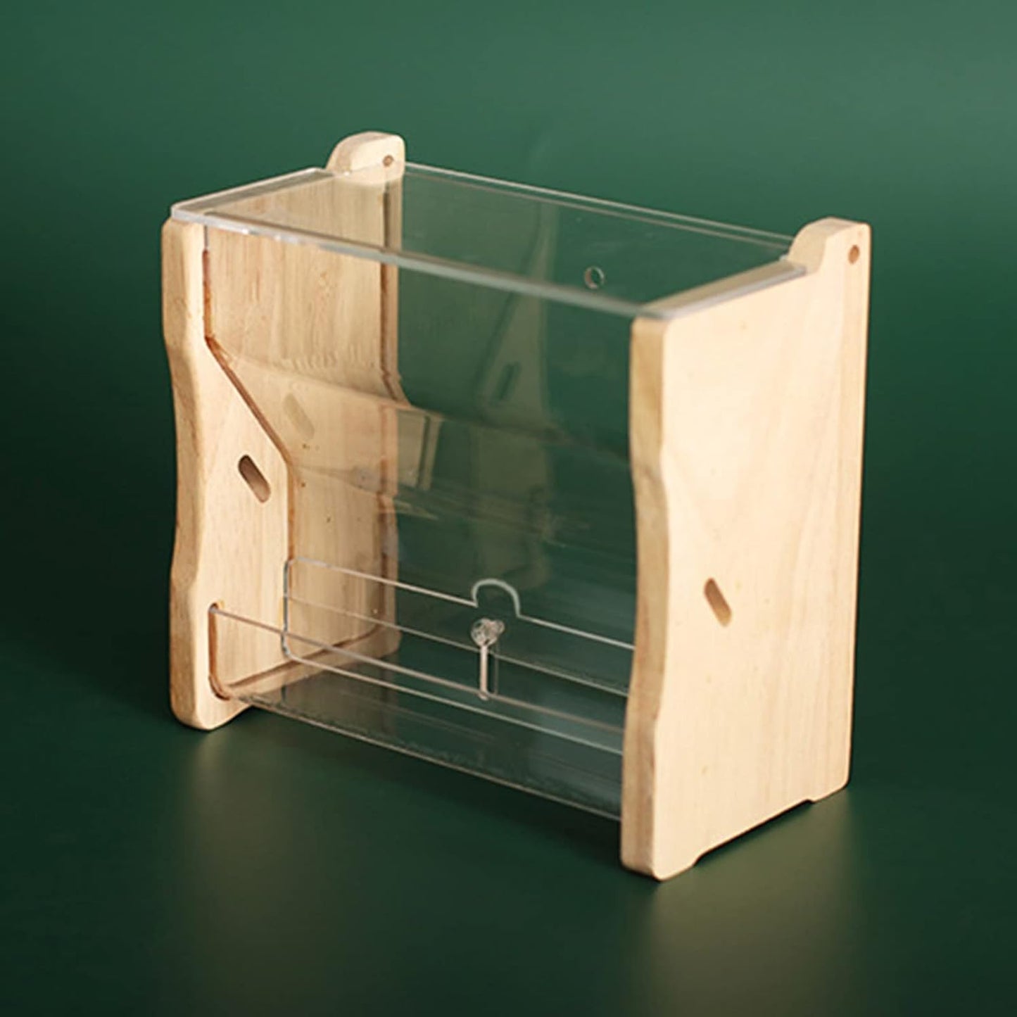 Bird Feeder for Cage No Mess Transparent Food Container Automatic Disp