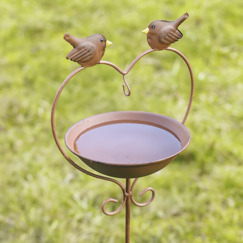 Bird Feeder Metal Outdoor Bird Bath Standing Bird Feeder for Outside