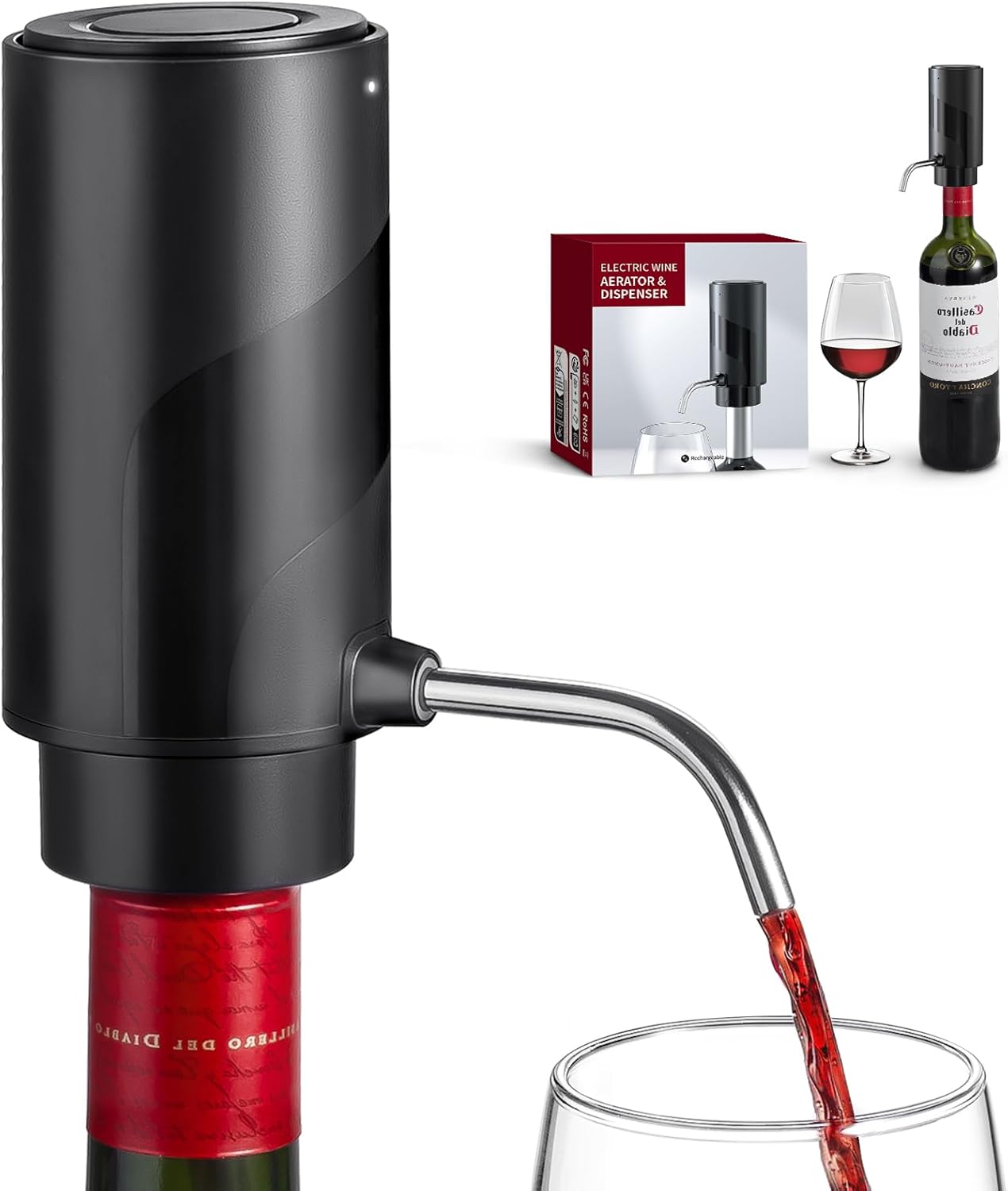 Electric Wine Decanter Aerator Dispenser: Automatic Whisky Bottle Disp