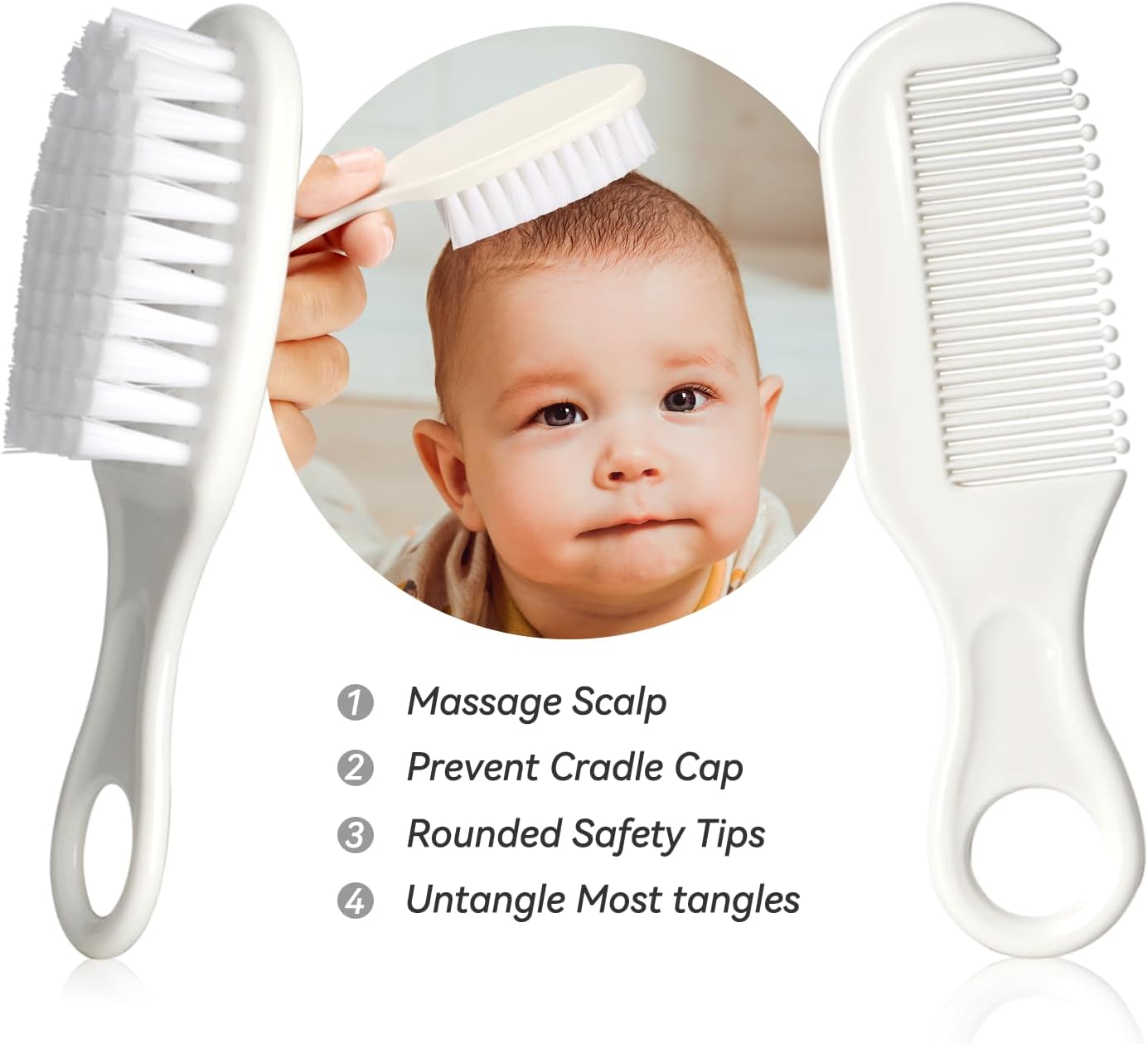 Baby Grooming Kit, Infant Safety Care Set with Hair Brush Comb Nail Cl