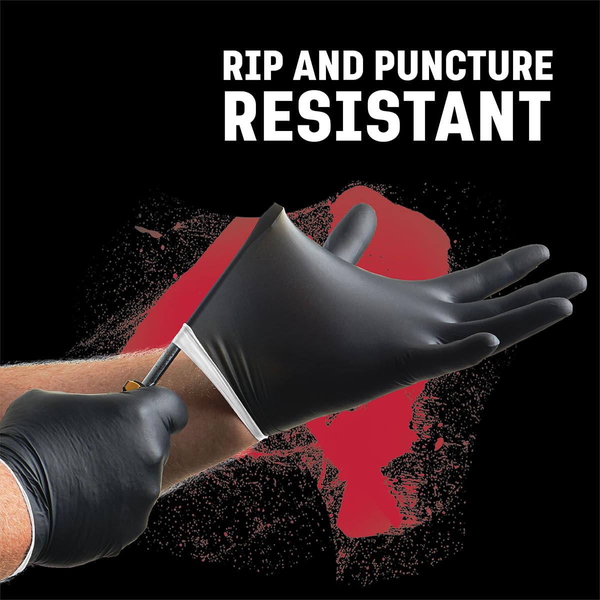 Venom Steel Industrial Nitrile Gloves, Chemical Resistant Disposable B