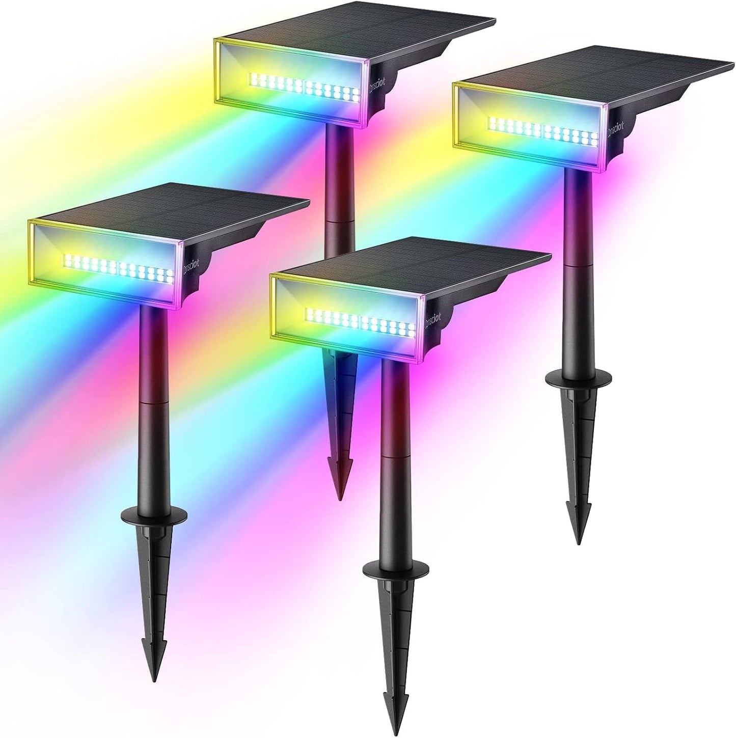 Consciot Solar Spot Lights Outdoor, Adjustable 170° Solar Outdoor Ligh