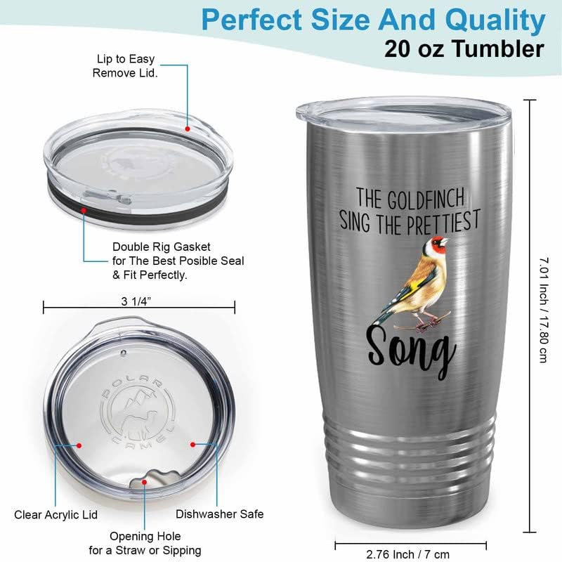 Bird Lover Silver Edition Viking Tumbler 20oz - Prettiest Song - Hummi