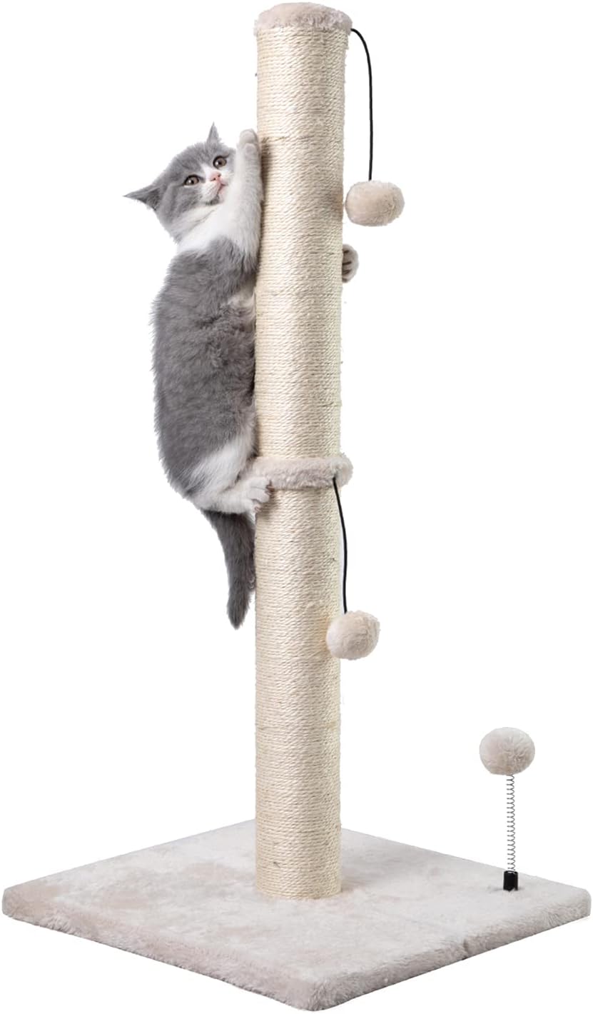 MECOOL 34” Tall Cat Scratching Post Premium Basics Kitten Scratcher Si