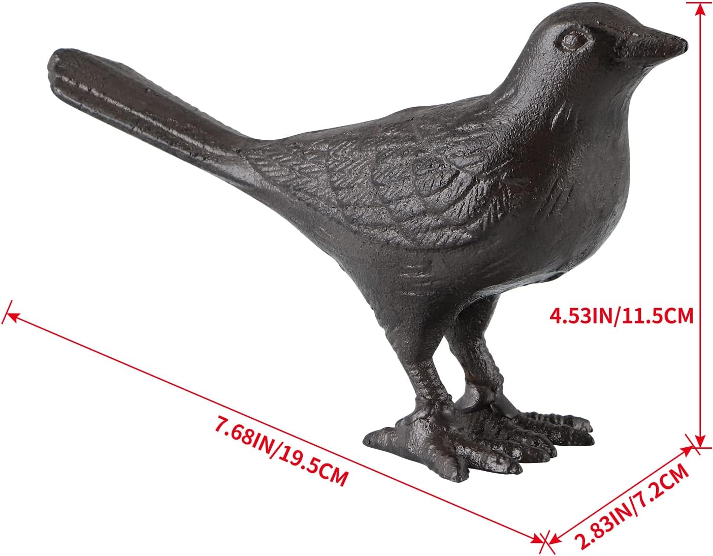 MOLIGOU Cast Iron Bird Figurine, Bird Statues Home Decor, Decorative D