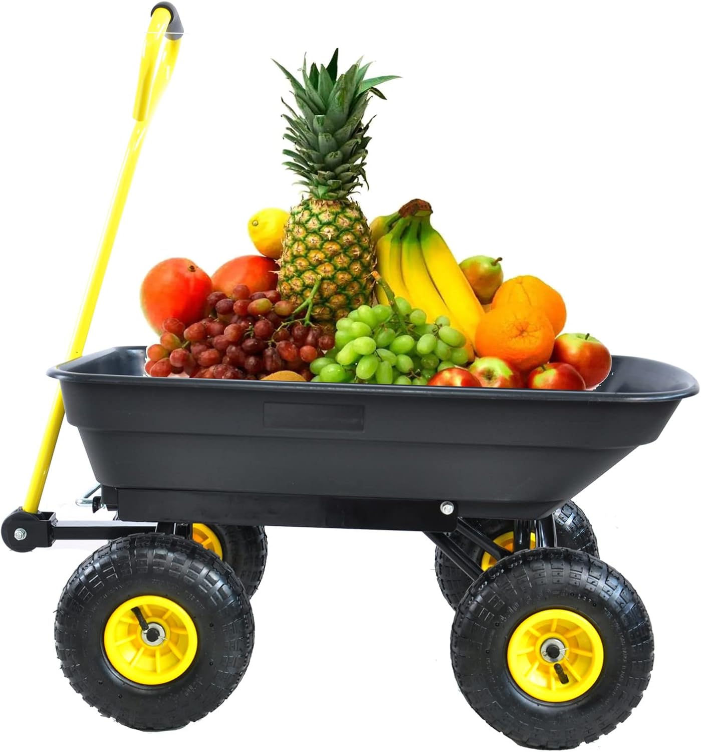 Garden Cart Outdoor Utility Wagon with Solid Wheels Beach Wagon,All Te