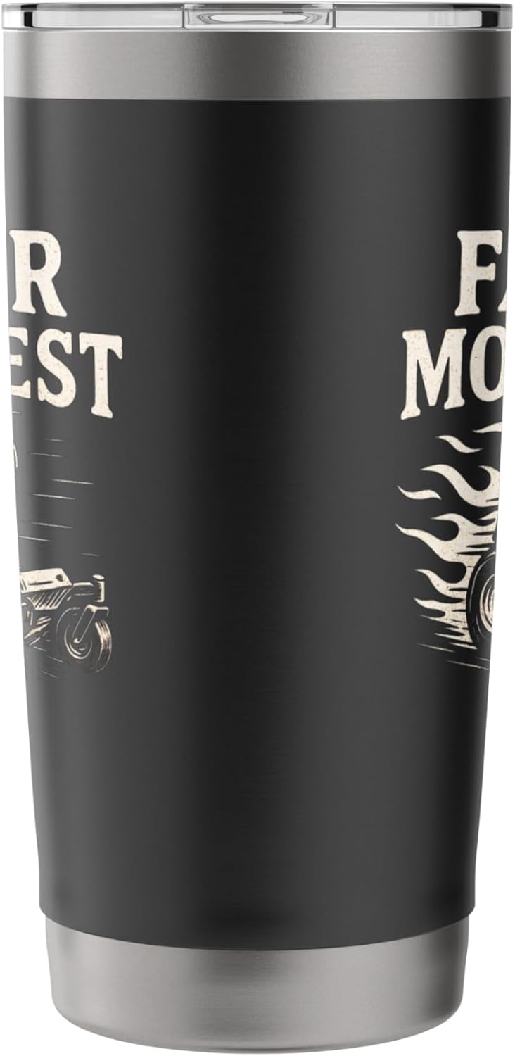 Father Mows Best Zero-Turn Mower, Funny Dad Lawn Mowing Stainless Steel Insulated Tumbler