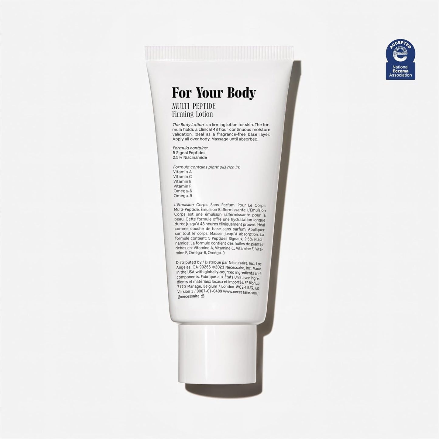 Nécessaire The Body Lotion Fragrance-Free - Multi-Peptide Moisturizer 