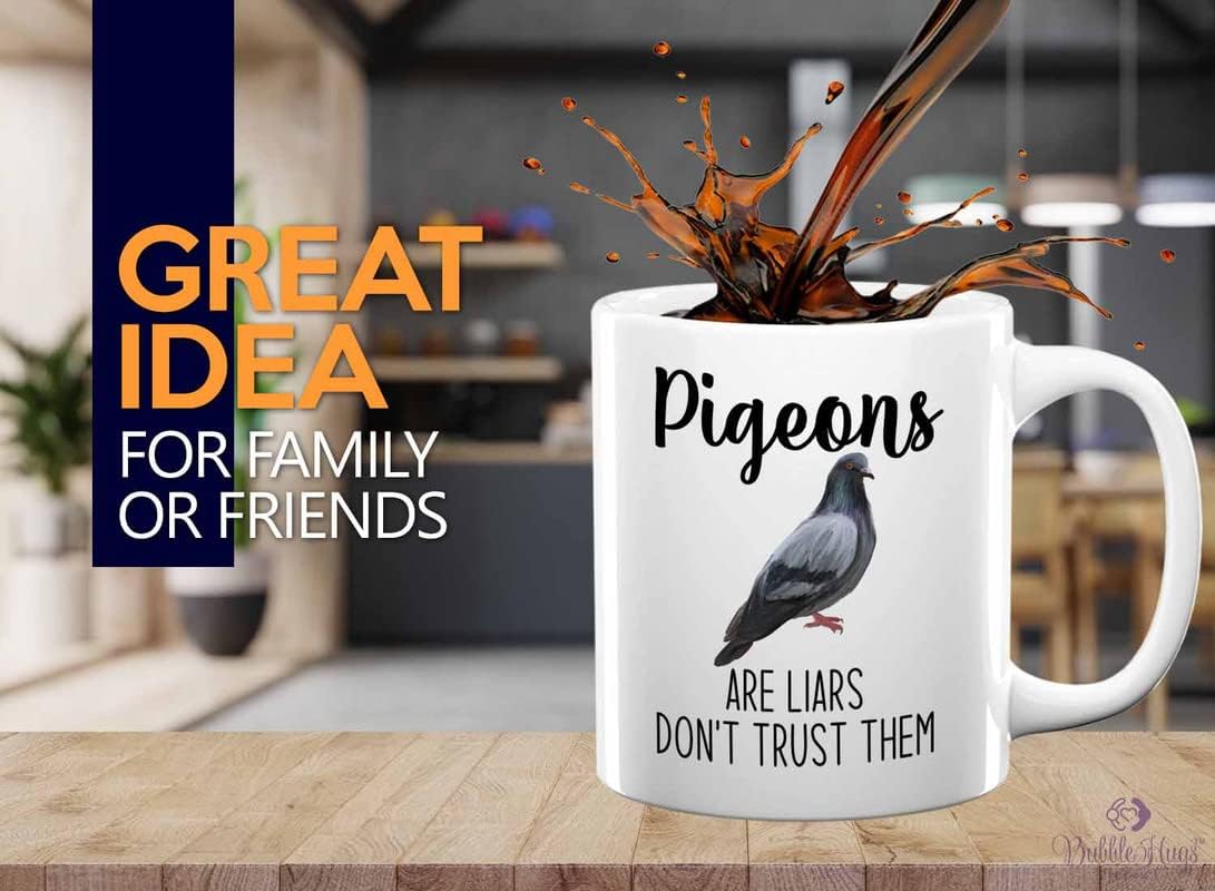 Bird Lover Coffee Mug 11oz White - Don't trust pgeon - Hummingbird Nest Cage Parrot Dad Gardening Outdoor Birdwatcher Feeder