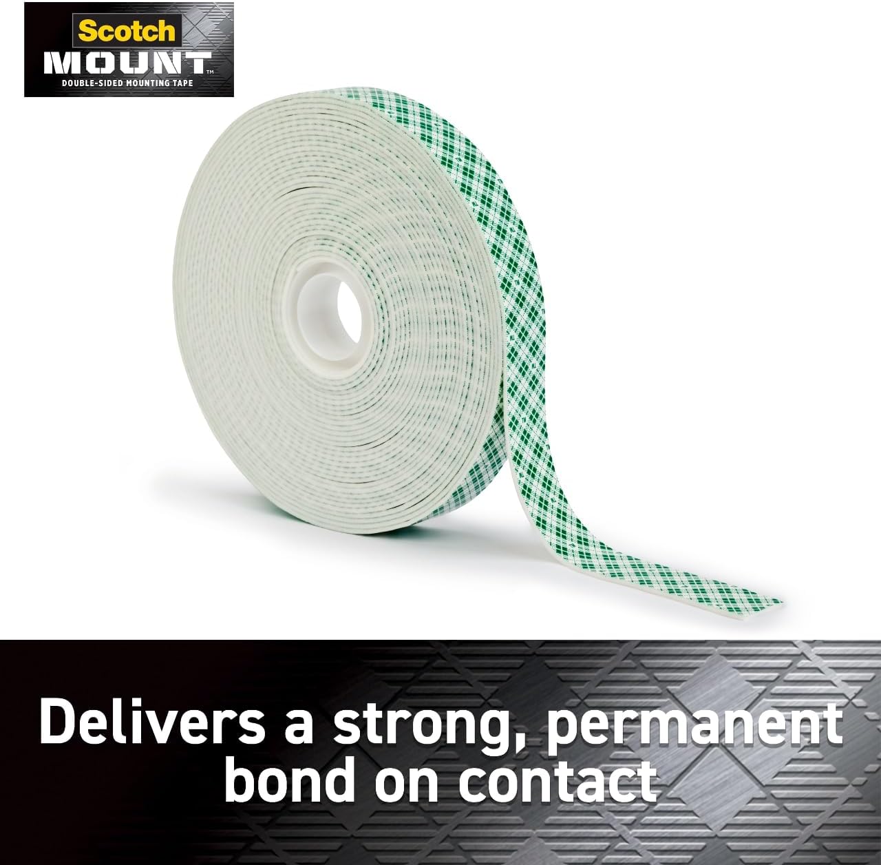 Scotch-Mount Indoor Double-Sided Mounting White Tape Mega Roll, 3/4 in x 350 in (29.1 ft), Features 3M Industrial Strength Adhesive, No Mess or Tools (110H-Long-DC)