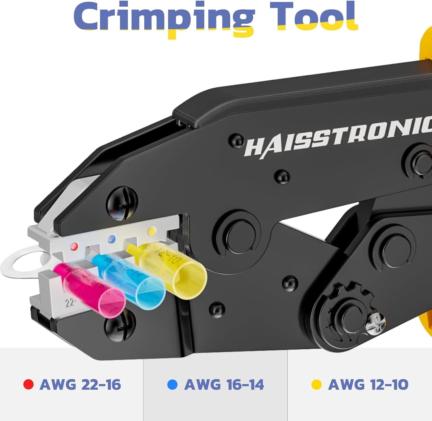 haisstronica Wire Stripper and Crimping Tool,AWG 24-10 Automatic Strip