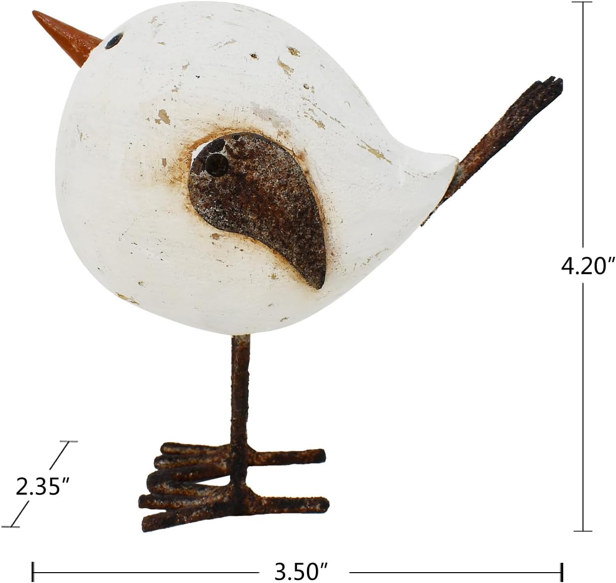 Aecipl Wood Bird Statue Standing Seagull Nautical Decor Coastal Birds 