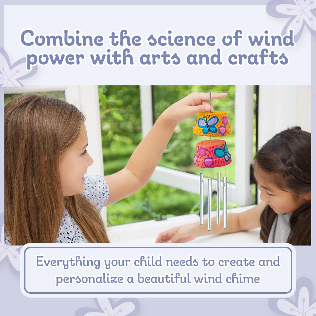 4M Make A Wind Chime Kit - Arts & Crafts Construct & Paint A Wind Powe