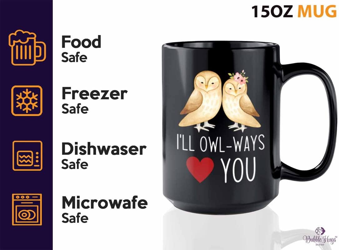 Bird Lover Coffee Mug 11oz Black - Short penguin size - Hummingbird Ne