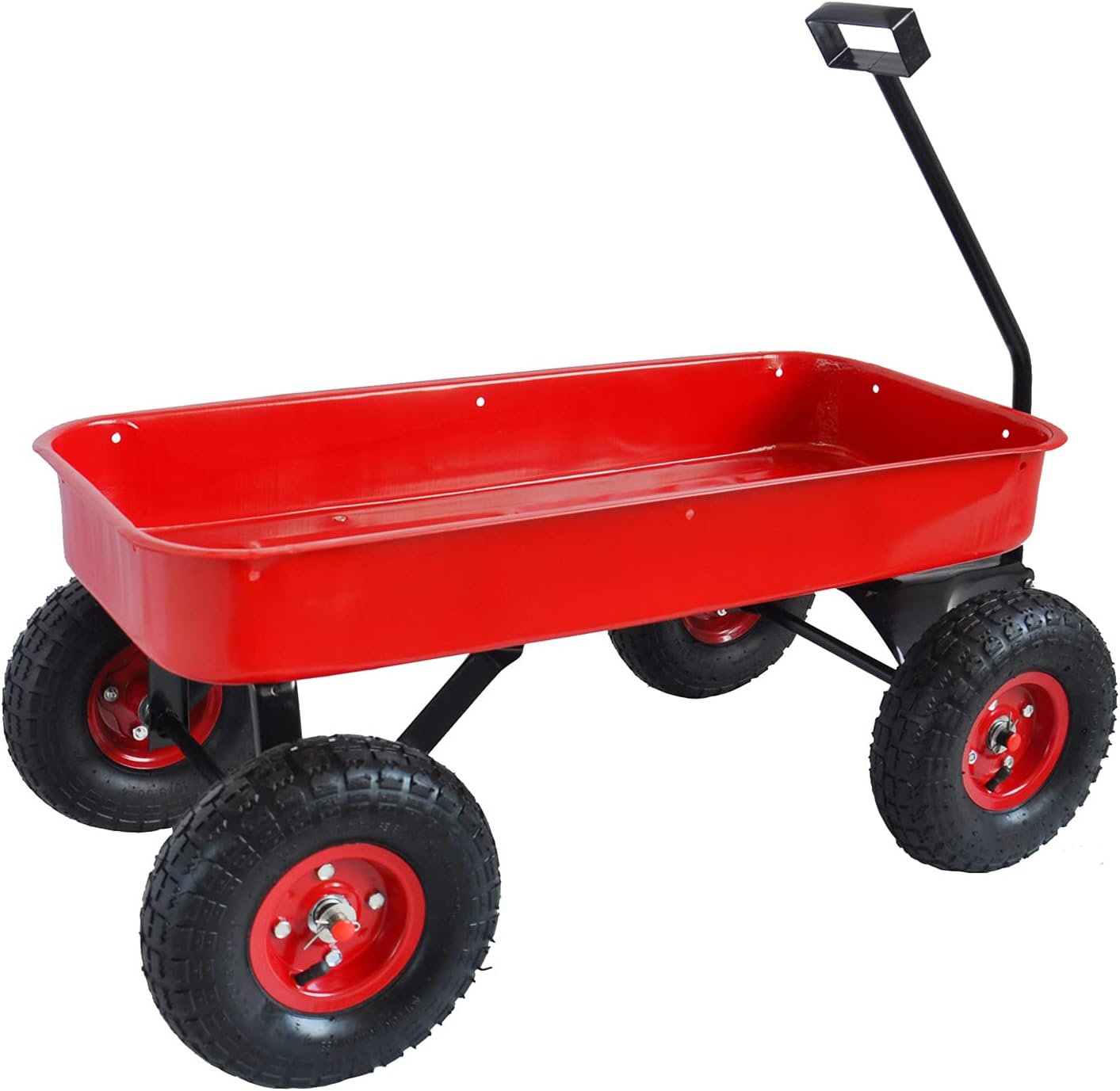 Garden Cart Outdoor Utility Wagon with Solid Wheels Beach Wagon,All Te