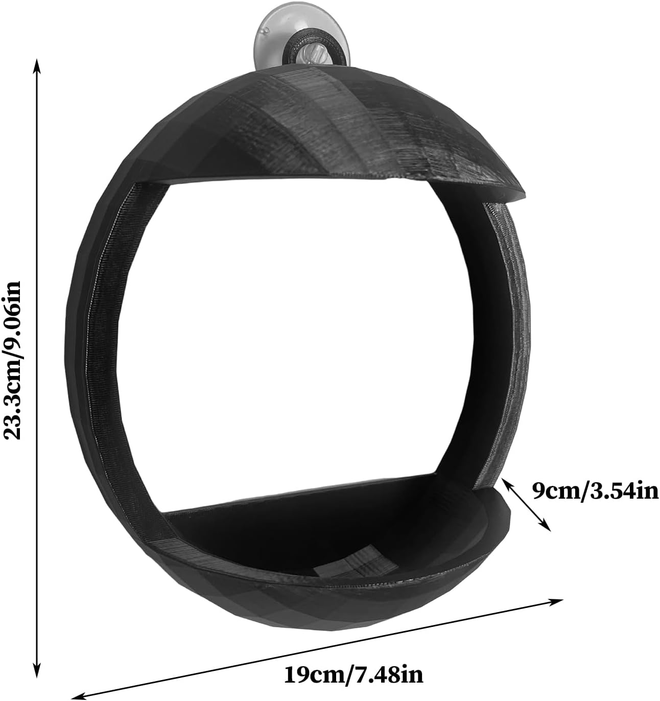 3D Printed Bird Feeder, Window Bird Feeding Station, 6x5 Inches Feeder