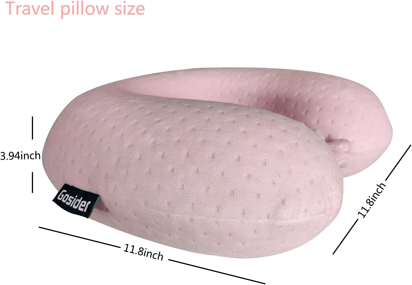 Neck Pillows for Sleeping Travel Pink Travel Pillow Comfortable U Shape Memory Foam Pillows Neck and Head Support Portable Travel Neck Pillow Suitable for Planes, Trains, Self-Driving Cars
