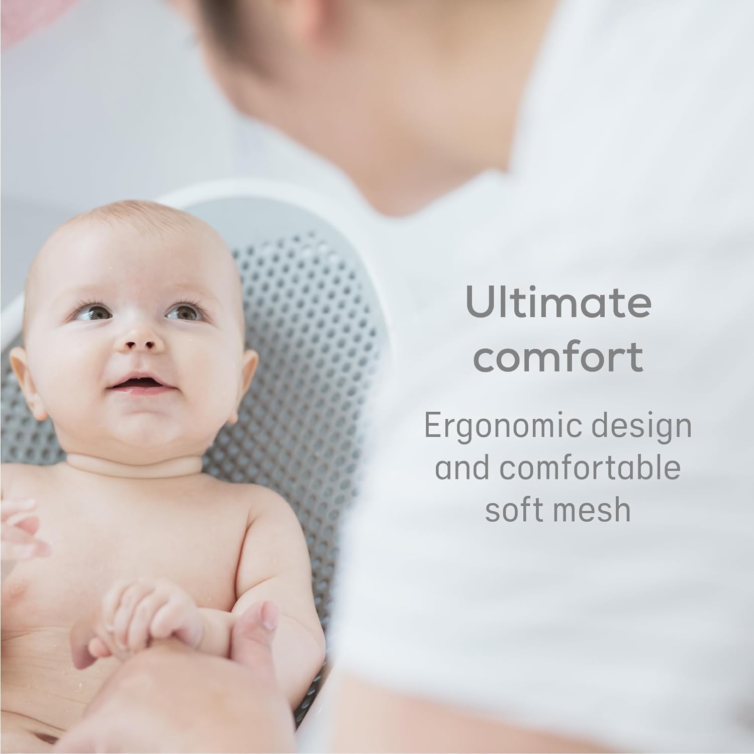 Angelcare Baby Bath Support (Gray) | Ideal for Babies Less Than 6 Mont