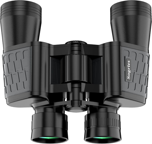 10x50 HD Binoculars for Adults High Powered, Waterproof & Compact Binoculars for Bird Watching,Travel–Low Light Vision, Non-Slip Grip, Durable Optics