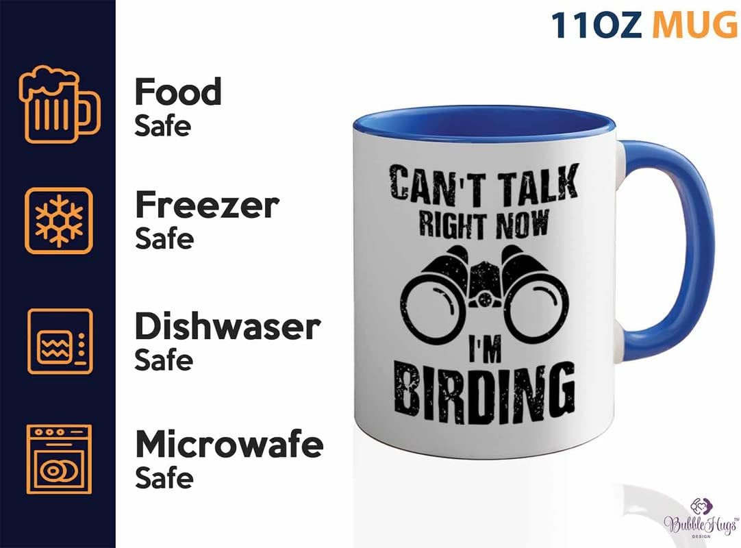 Bird Lover Two Tone Blue Edition 11oz - Can't Talk Right Now - Humming