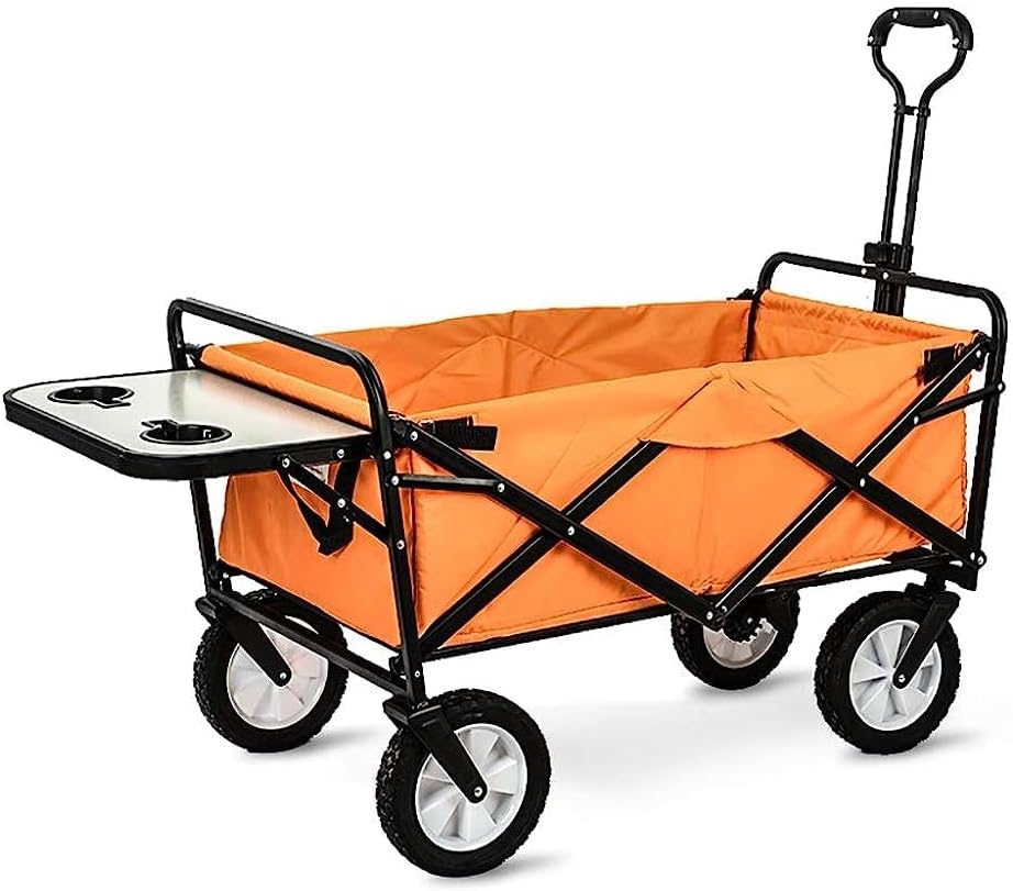 Handcart, Folding Garden Trolley Cart Heavy Duty Wagon for Outdoor Cam