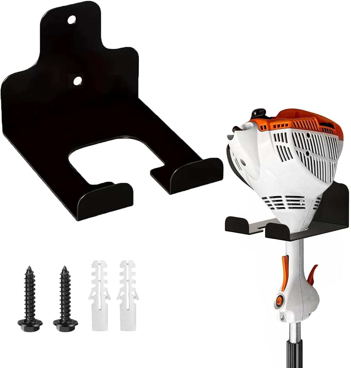 Weed Eater Rack Garage Wall Organize, Garage Organizer Trimmer Rack, Garden Power Tool Hanger Weed Whackers Holder Wall Mounted for Grass Trimmer, Hedge Trimmer, Garden Tools