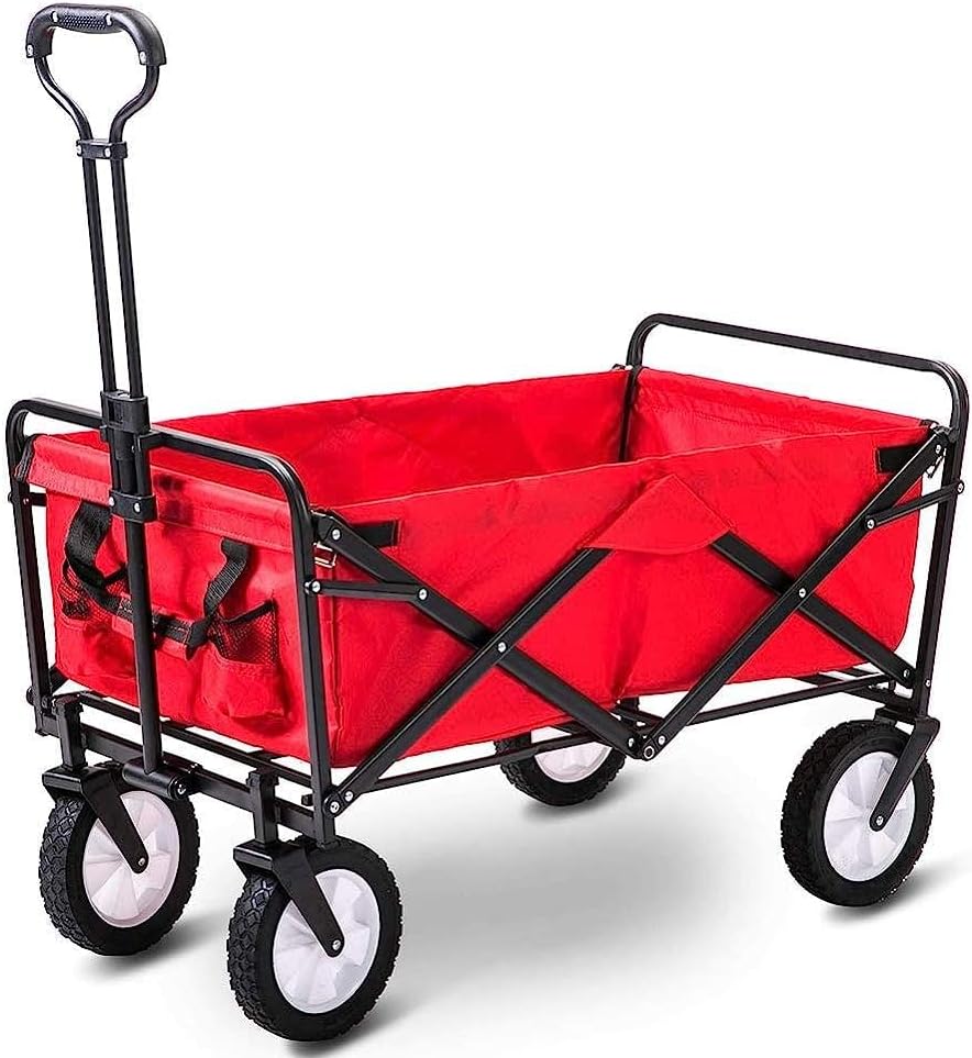 Handcart, Garden Trolley Foldable Cart Heavy Duty Festival Trolley Pul