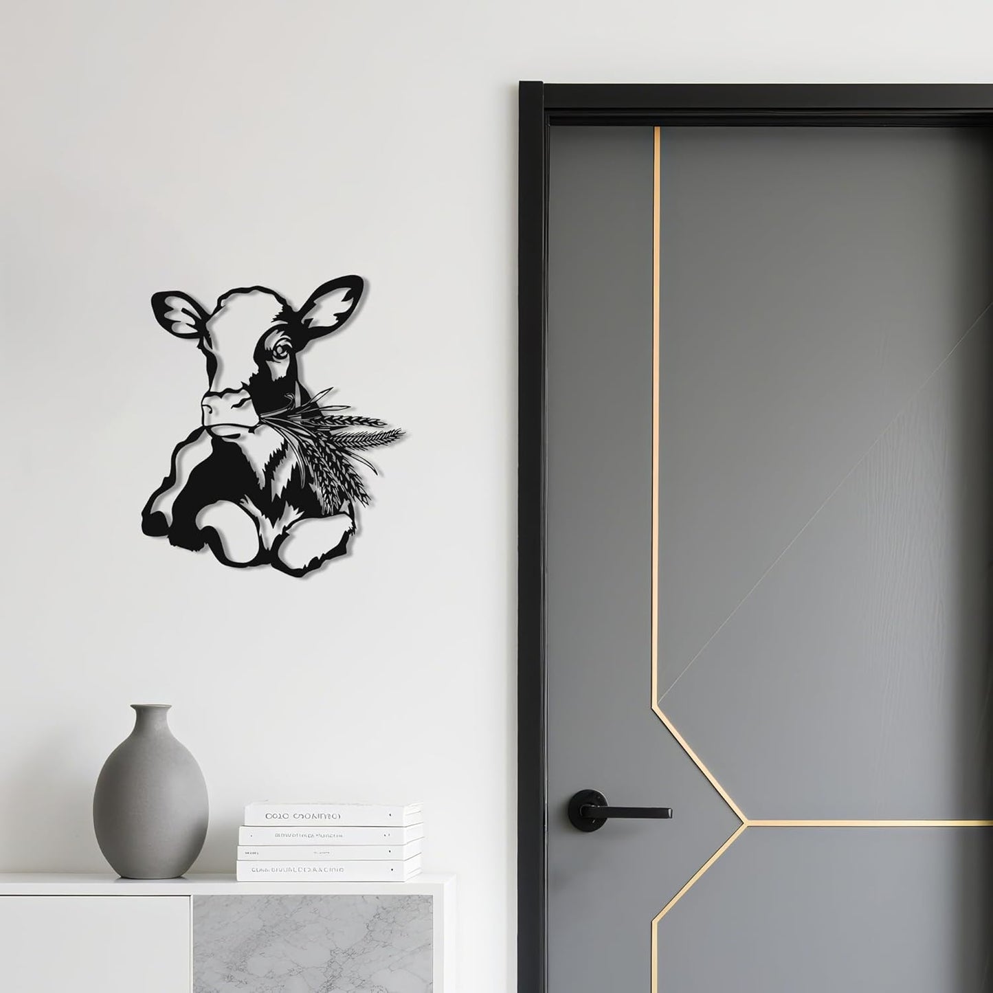 YATEASLU Cow Decor - Cow Wall Art, Metal Animal Decorations for Home, 