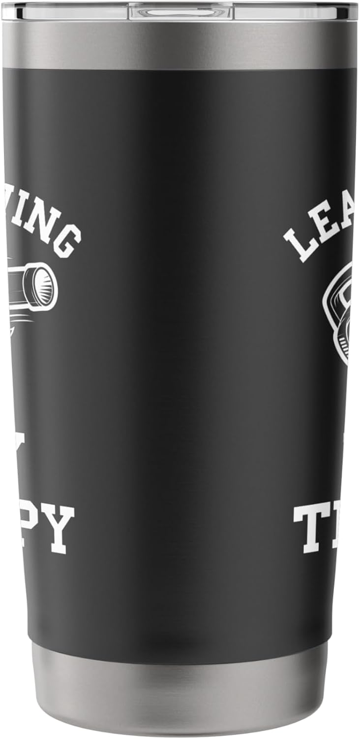 Leaf Blowing Is My Therapy Funny Lawn Care Yard Leaves Dad Stainless Steel Insulated Tumbler