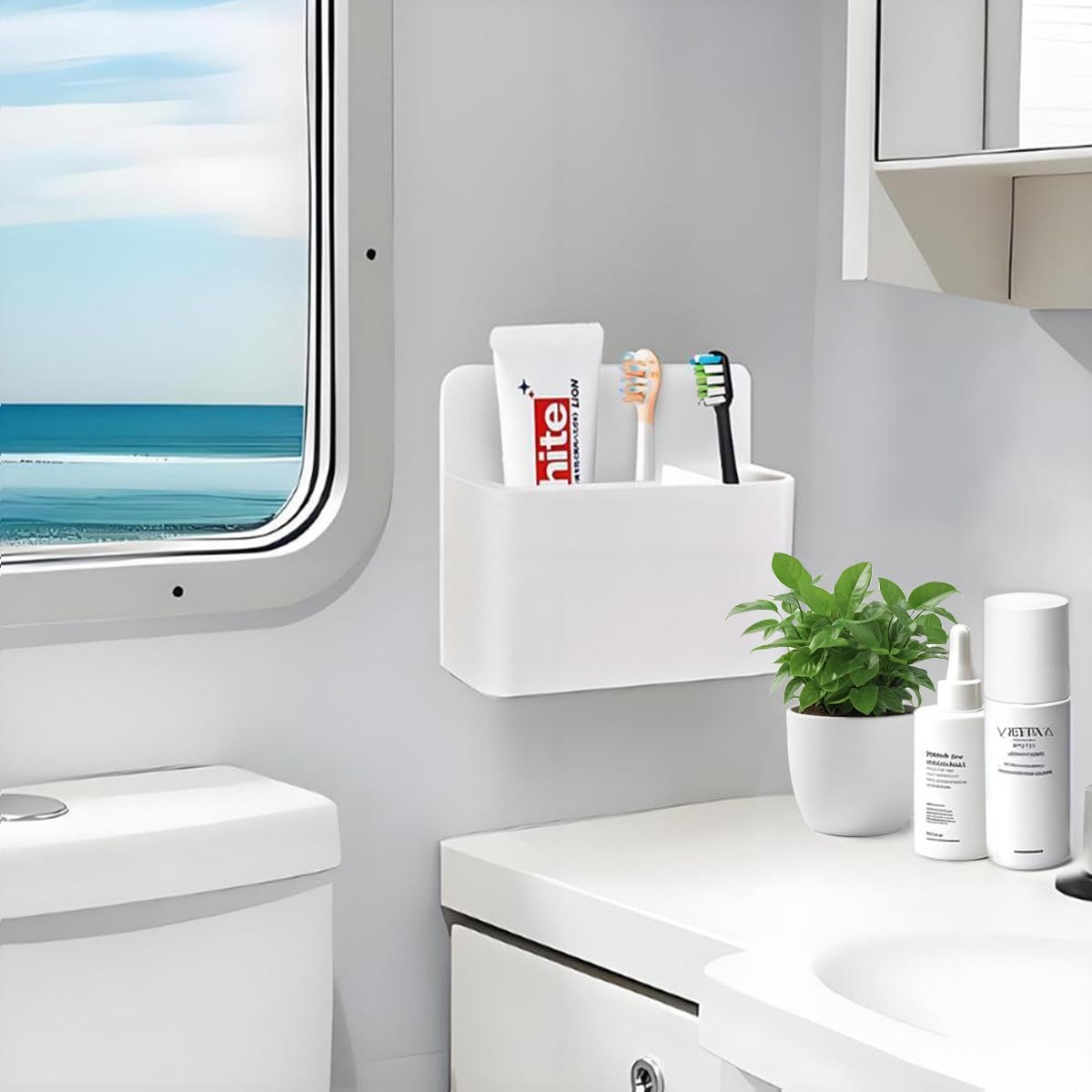 Magnetic Toothbrush Holders for Cruise Essentials 2025, Travel Toothbrush Holder for Bathrooms, Tooth Brush Organizer for Caribbean Cruise & Alaskan Cruise Must Haves