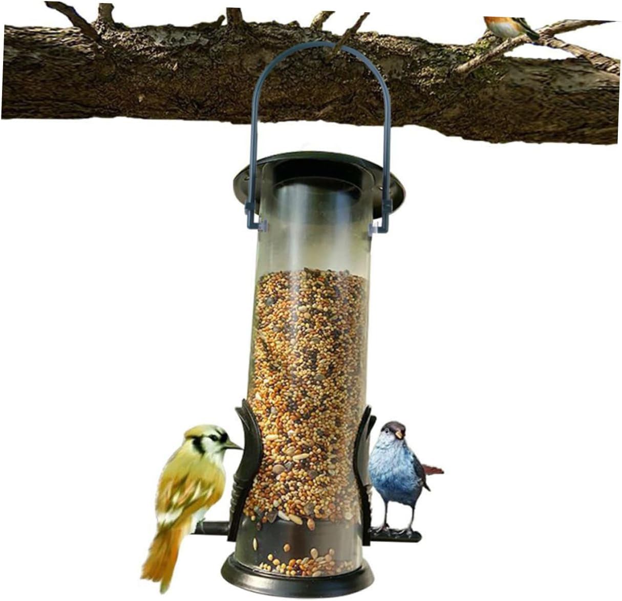 Milisten 2pcs Hanging Bird Feeder Outdoor Garden Decoration Plastic Bi