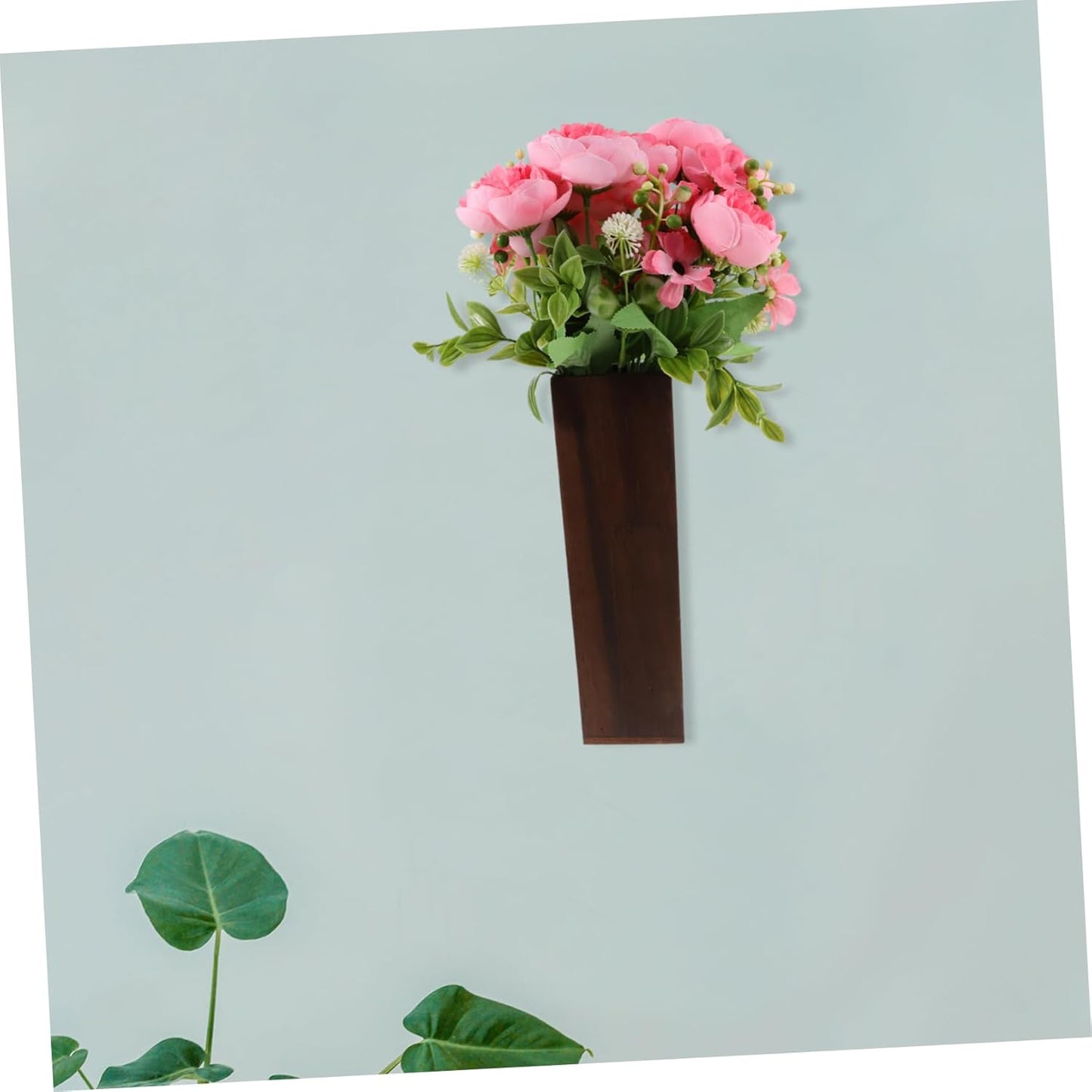 PRETYZOOM Wooden Wall Vase Rustic Farmhouse Decor for Indoor Plants El