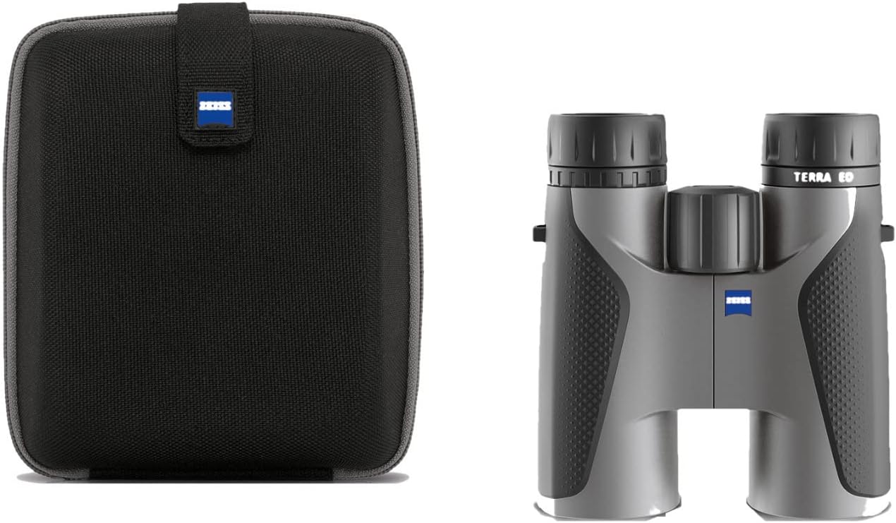 ZEISS Terra ED Binoculars 10x42 Waterproof, and Fast Focusing with Coated Glass for Optimal Clarity in All Weather Conditions for Bird Watching, Hunting, Sightseeing, Grey