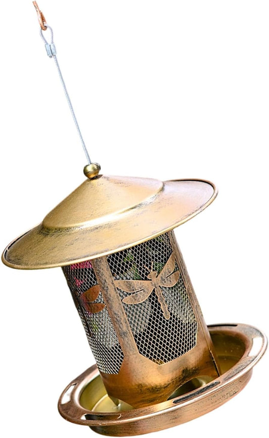 Anti Squirrels Metal Wild Bird Feeder Feeding Stations Wide Roof Prote
