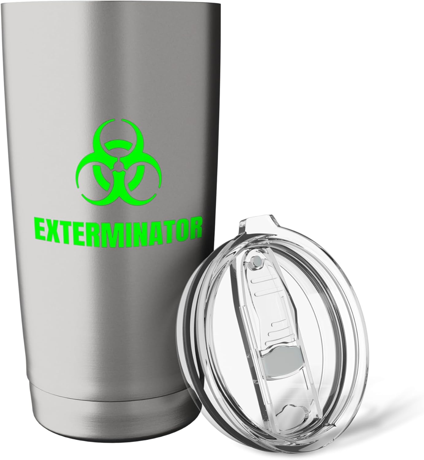 Exterminator Pest Control Technician Cool Biohazard Symbol Stainless Steel Insulated Tumbler