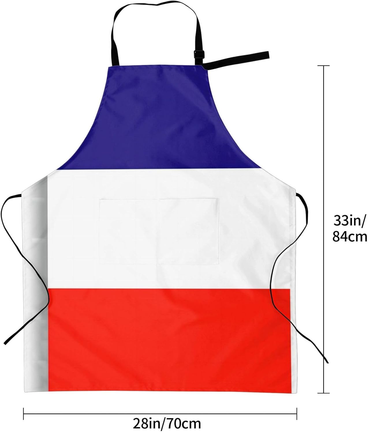 French flag print Waterproof chef's apron with pocket apron for kitche