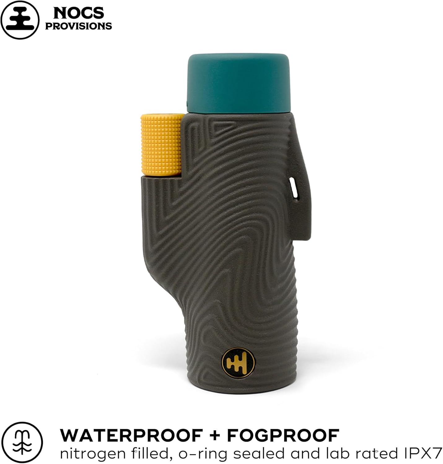 Nocs Provisions Field Tube 8x32 Waterproof Monocular, 8X Magnification Telescope, Bak4 Prism, Wide Field of View for Bird Watching, Backpacking & Wildlife Viewing - Desolation Black