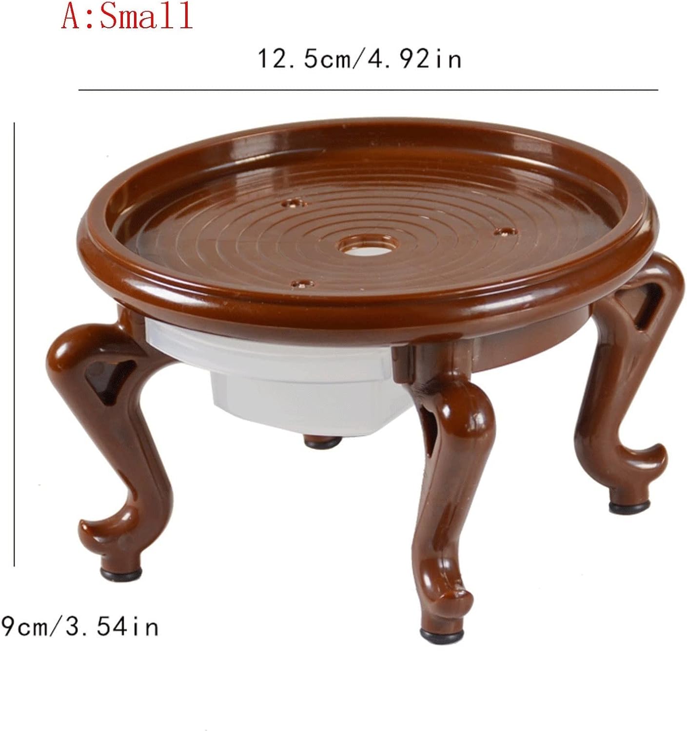 Wooden Vase Base Wooden Vase Base Plant Stand Plastic Flower Pot Base Plant Stand For Indoor Outdoor Display Stands For Home Decor 3.5 Inches High Wooden Vase Stand ( Size : Small )