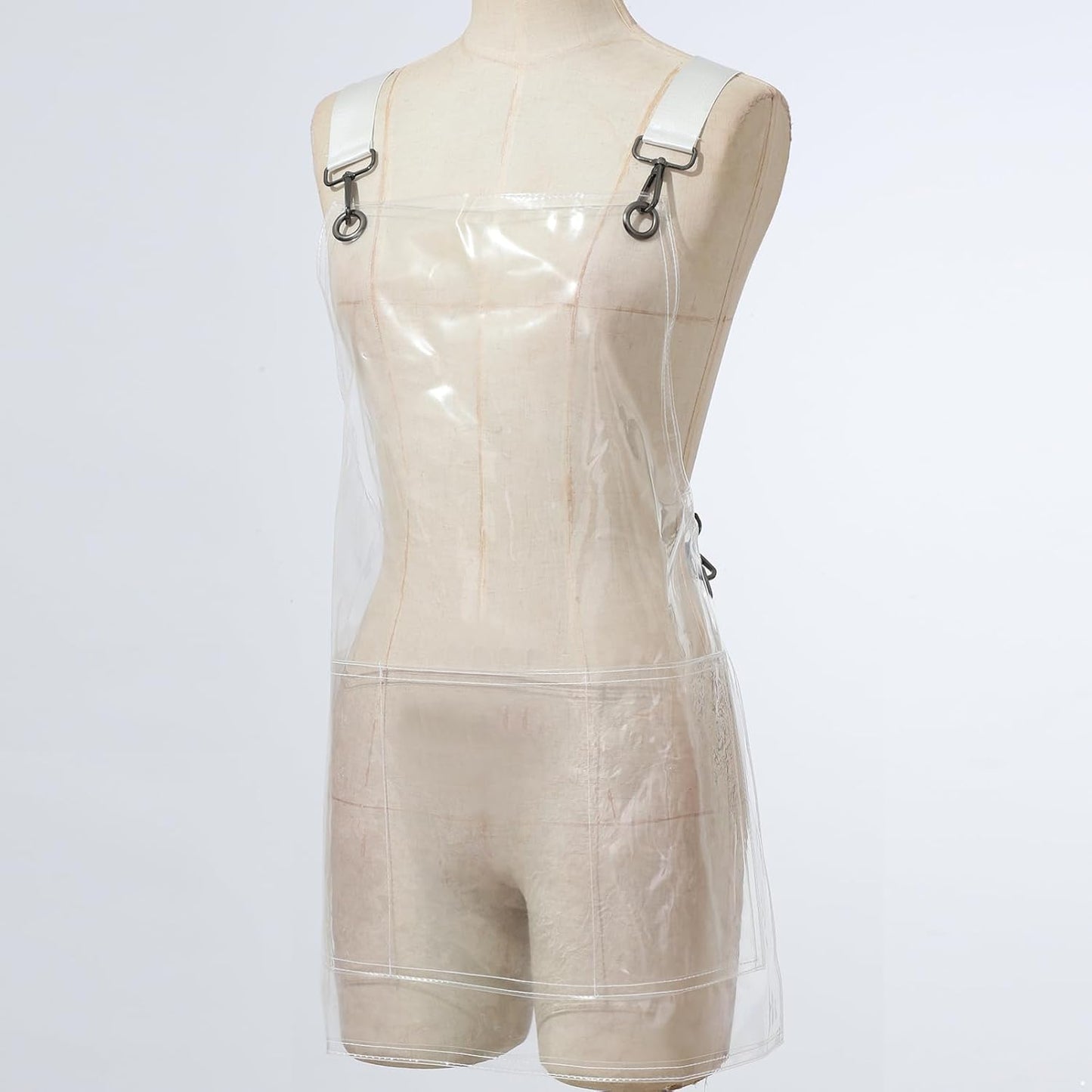 CHICTRY Oil-Proof Waterproof TPU Apron Cross Back Apron Heavy Duty Work Apron for Dishwashing Cleaning Gardening Transparent One Size