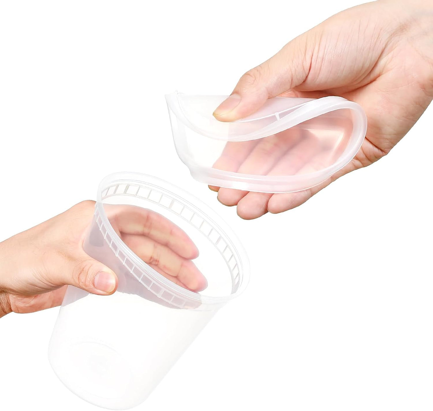 AOZITA 20 Sets 32 oz Plastic Deli Food Containers With Lids, Airtight 