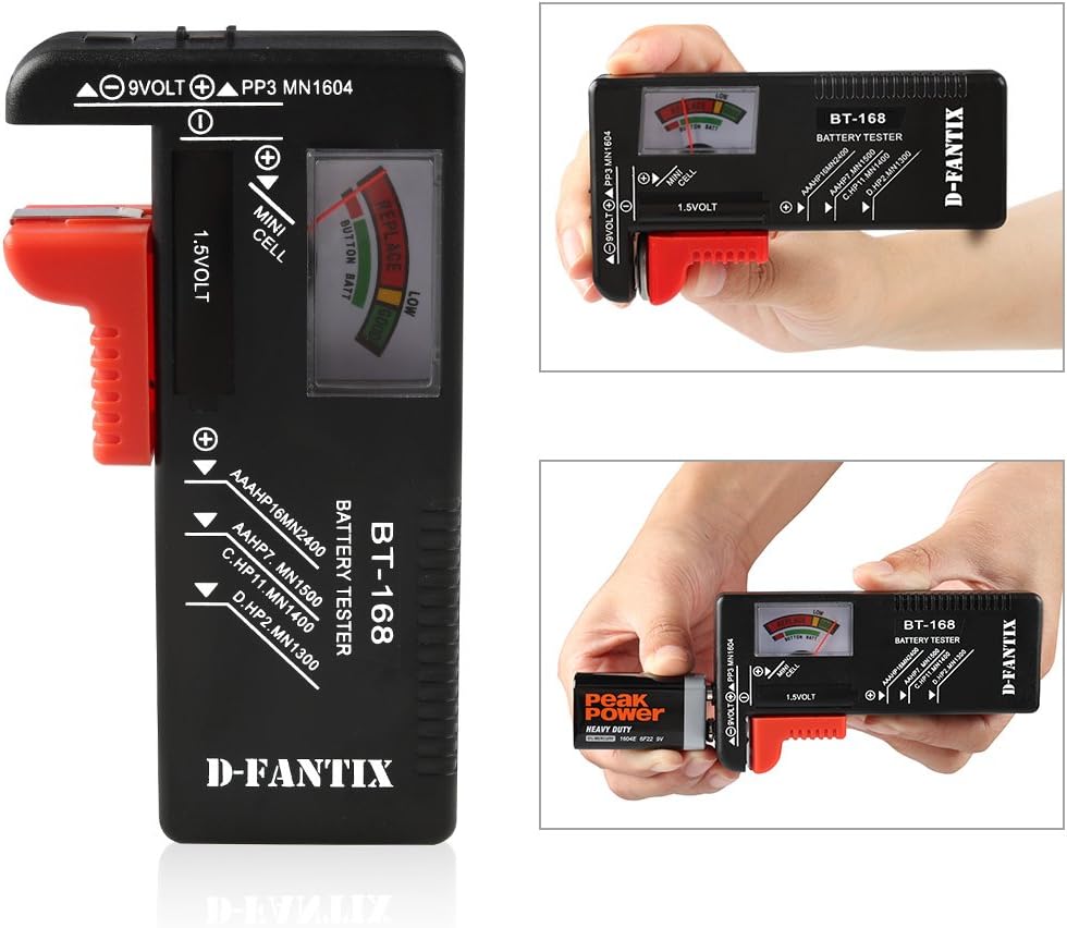 D-FantiX Battery Tester, Universal Battery Checker Small Battery Teste