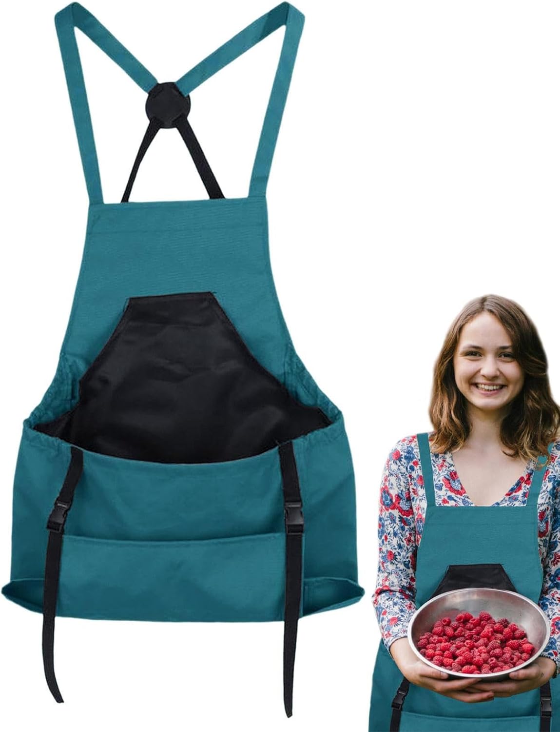 Farm Gardening Apron, Fruit Picking Utility Clothing, Large Pocket Cro