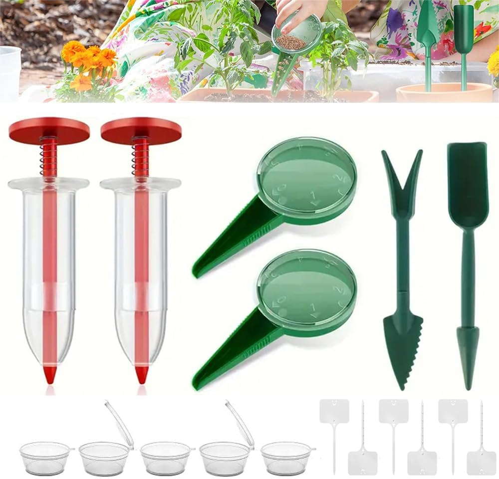 6 PCS Mini Seed Spreader Set, 2025 New Mini Sowing Seed Dispenser, Sma