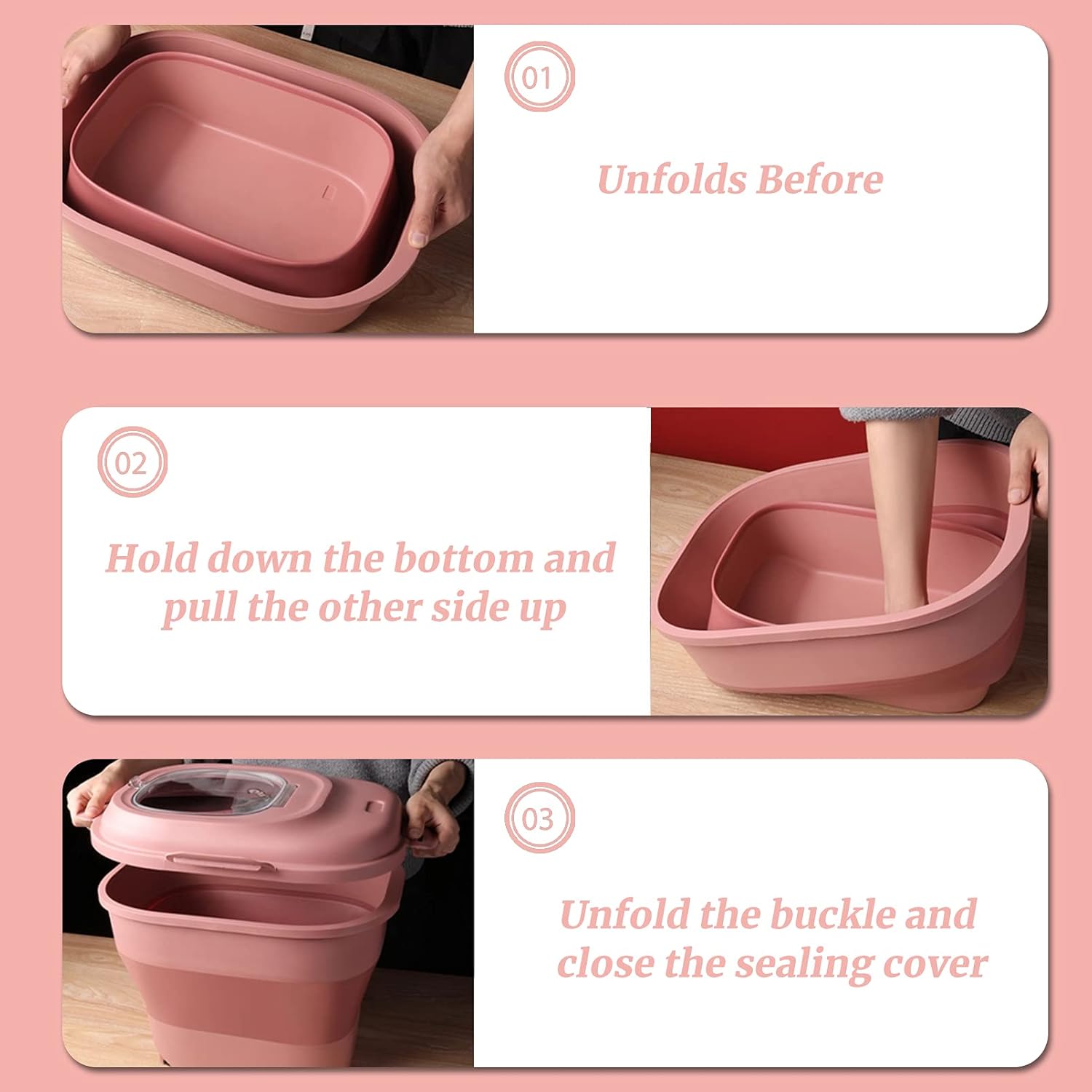 Cereal Rice Food Storage Containers, Collapsible 20 to 50 Lbs Dispense