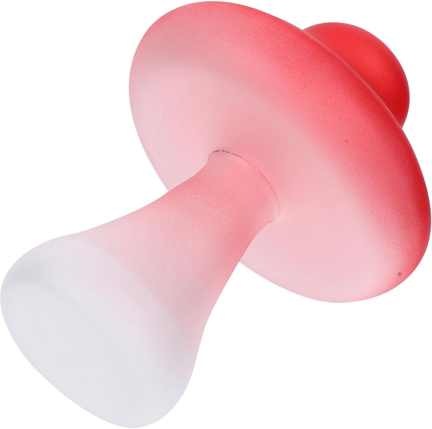 Mushroom Shaped Glass Vase Hydroponic Terrarium Planter Red Desktop Fl