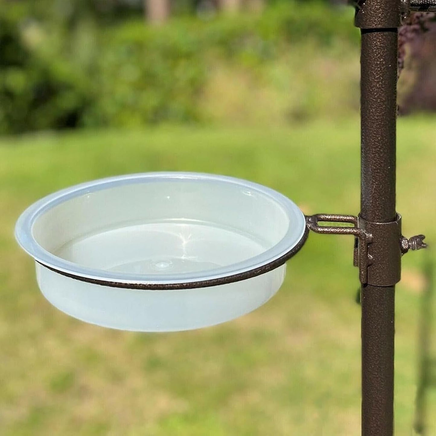 Round Bird Feeder, Water Feeding Tray, Replacement Dish Accessory for Sparrow Finch Lovebird Garden Park Courtyard Terrace Outdoor Deck Balcony Backyard Pet Bird Care Supplies